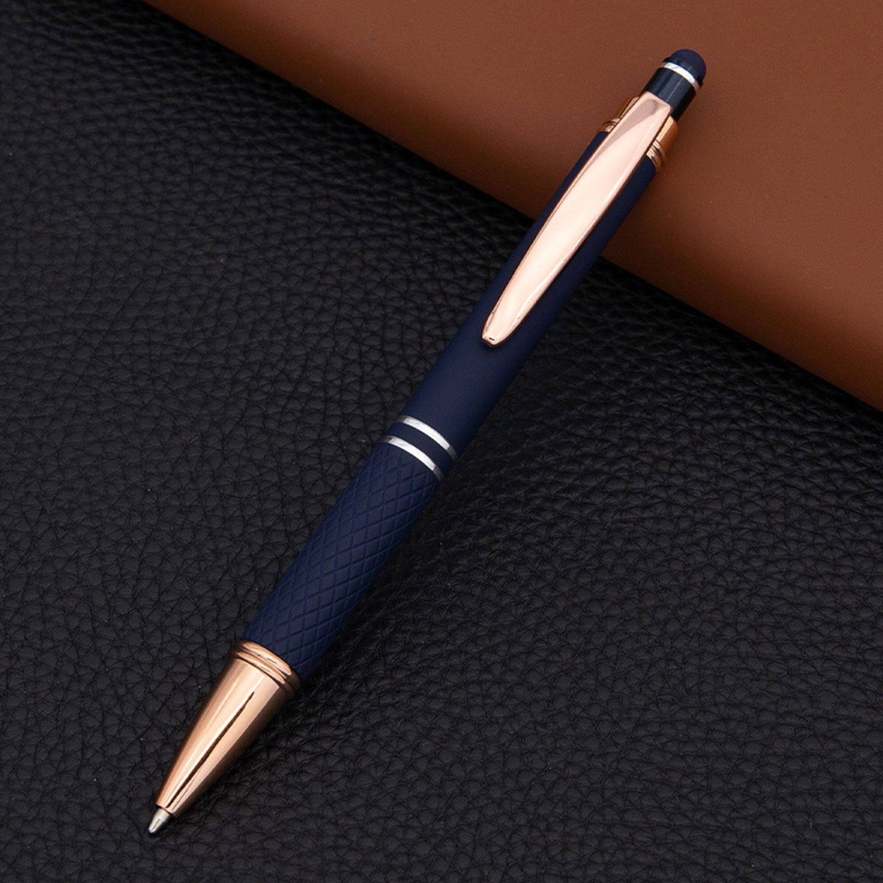 Soft Touch Diamond Stylus Pen With Rose Gold Trim 17