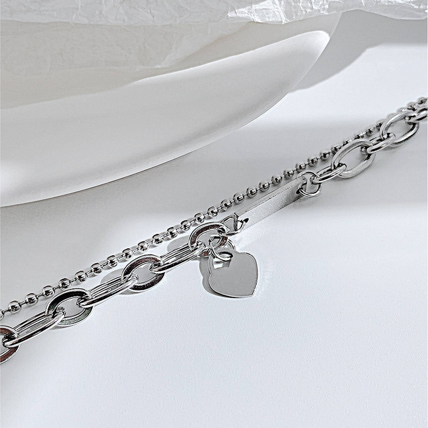 Double layered stainless steel square bracelet 6