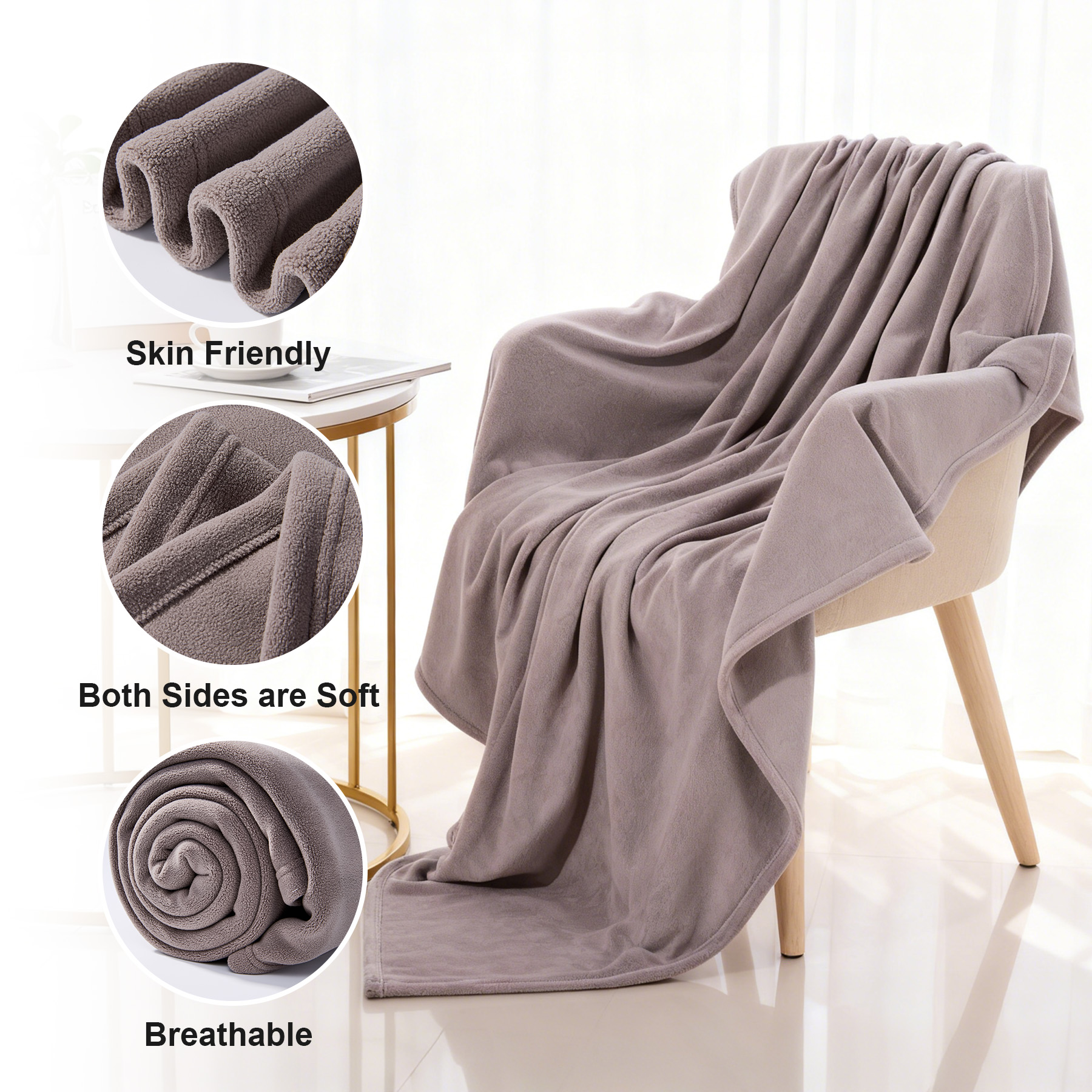 Cozy Fleece Embroidery Blanket 500GSM 9