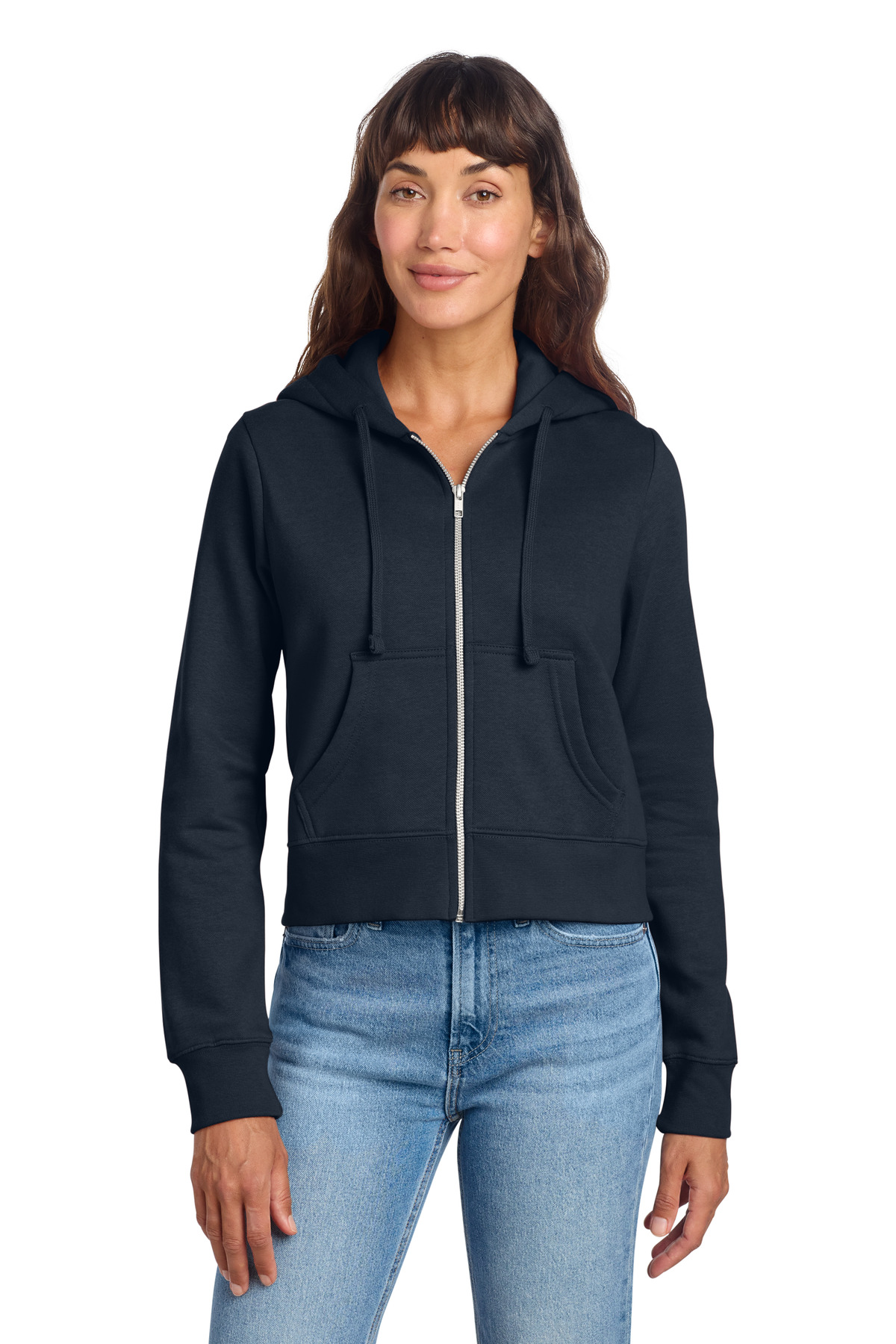 District Women's V.I.T. Fleece Full-Zip Hoodie DT6103 1