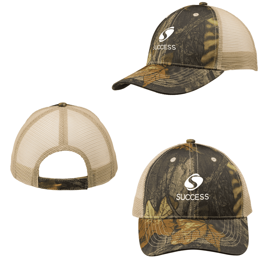 Woodland Camo Cotton & Mesh Trucker Cap 2