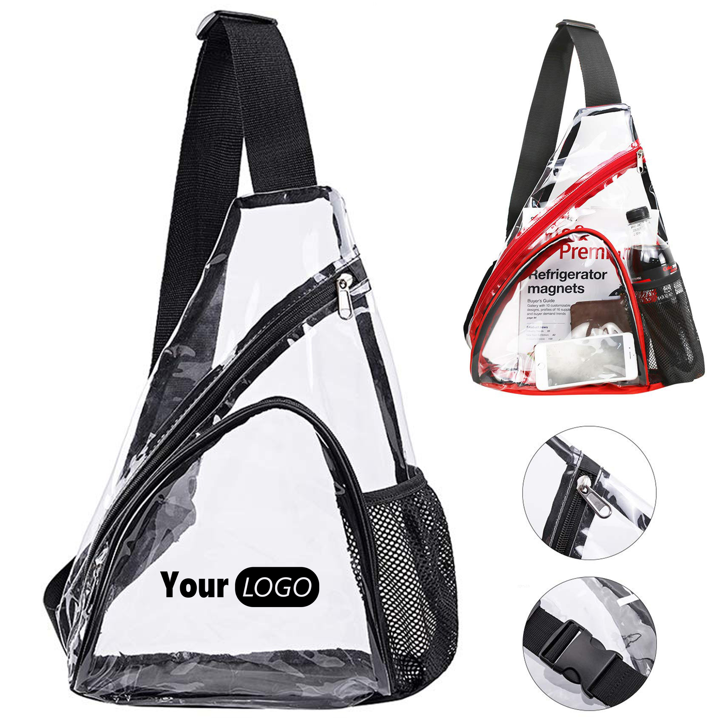 Pvc Single Shoulder Crossbody Transparent Chest Bag 2