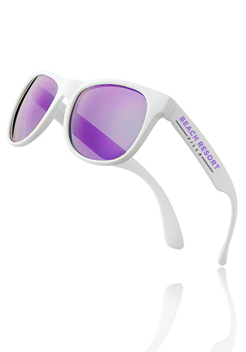 Color Lens Sunglasses w White Frames 1