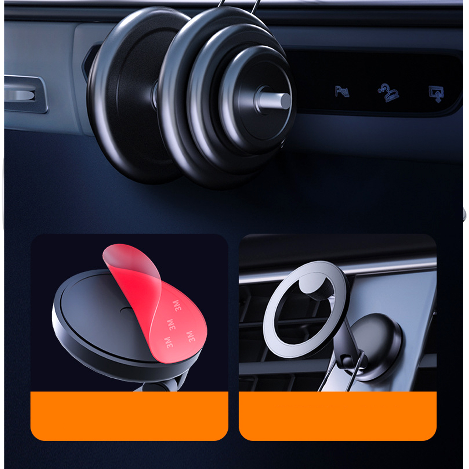 360 Degree Rotating Foldable Magnetic Car Phone Stand 11