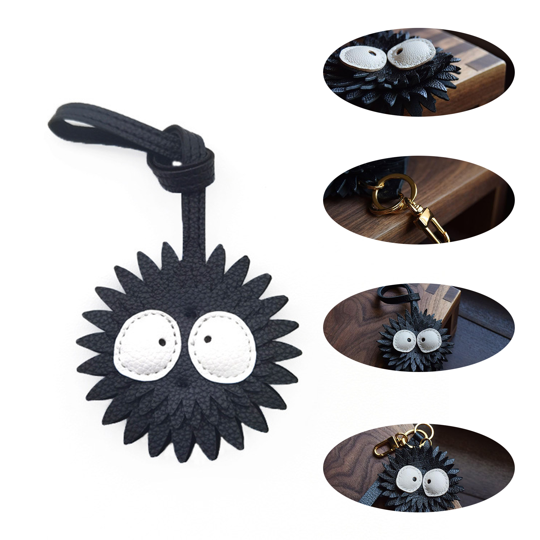 Handmade Black Soot Sprite Keychain