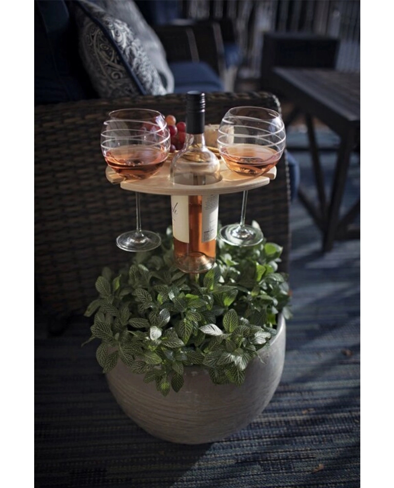 Outdoor Wine Table - Glass Rack 2