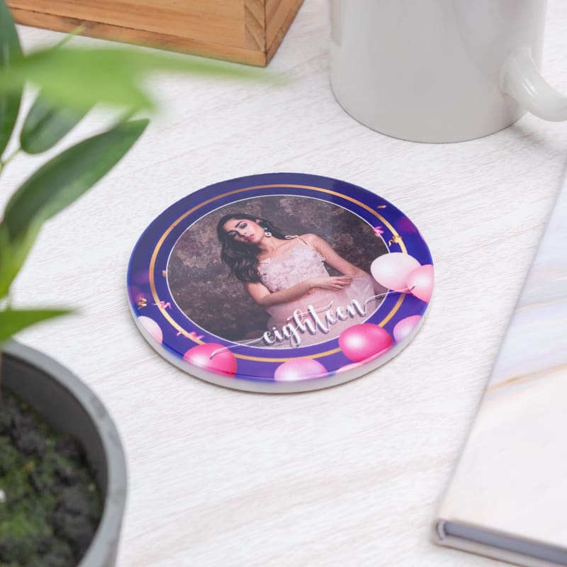 4 Inch Full Color Round Ceramic Coasters 20