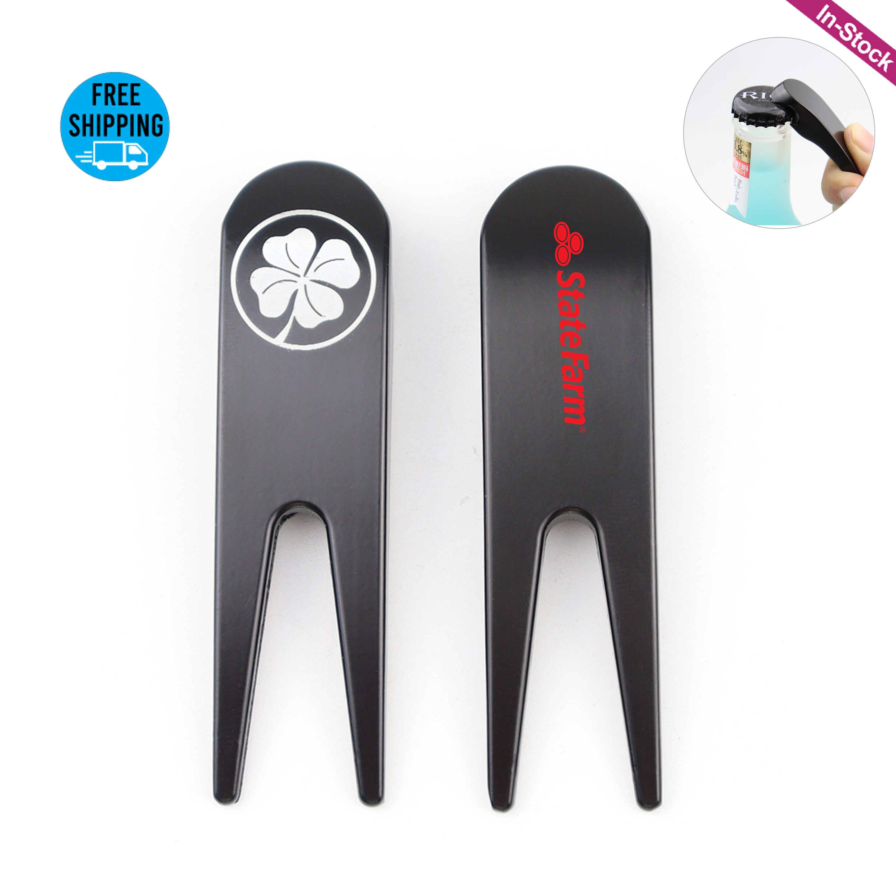 Zinc Alloy Golf Divot Tool with Bottle Opener 3