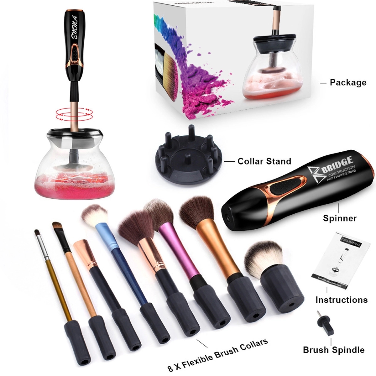 Luxury Fully Automatic Electric Makeup Brush Cleaner 11