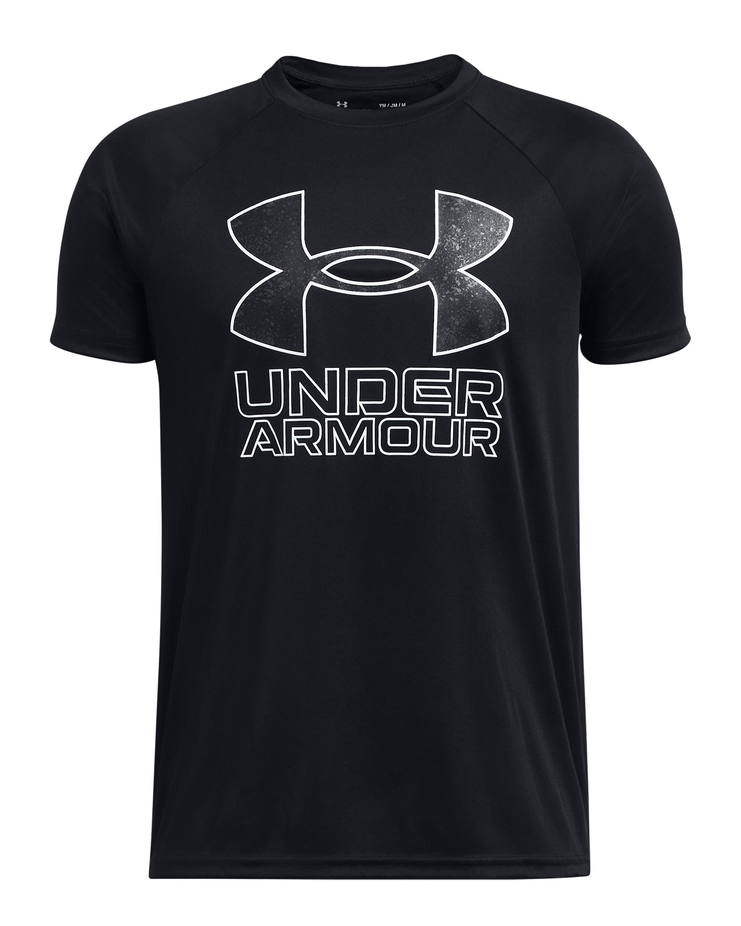 UA Tech Hybrid Print Fill Boys' Short Sleeve 17