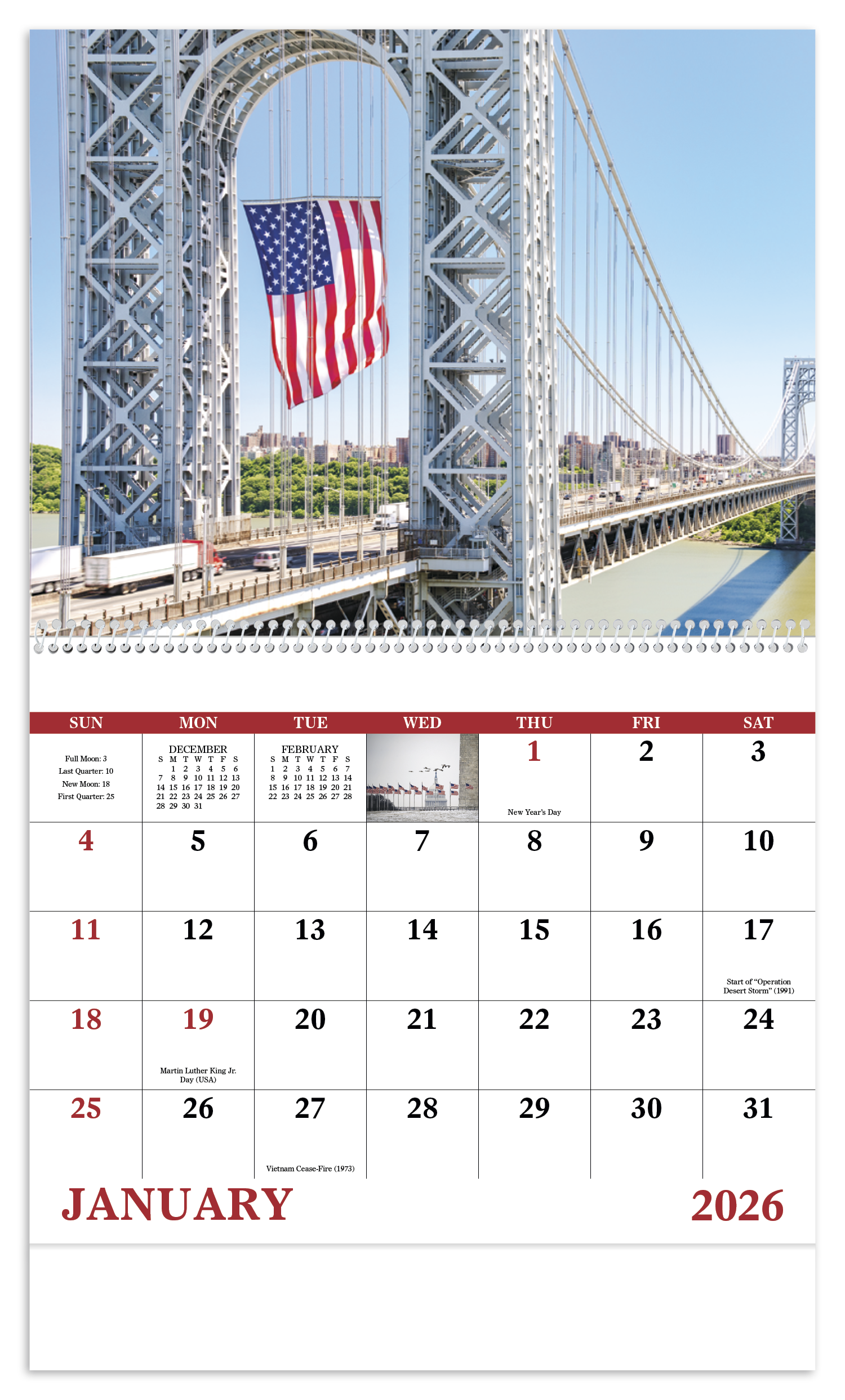 Good Value™ Celebrate America - Spiral Calendar 37