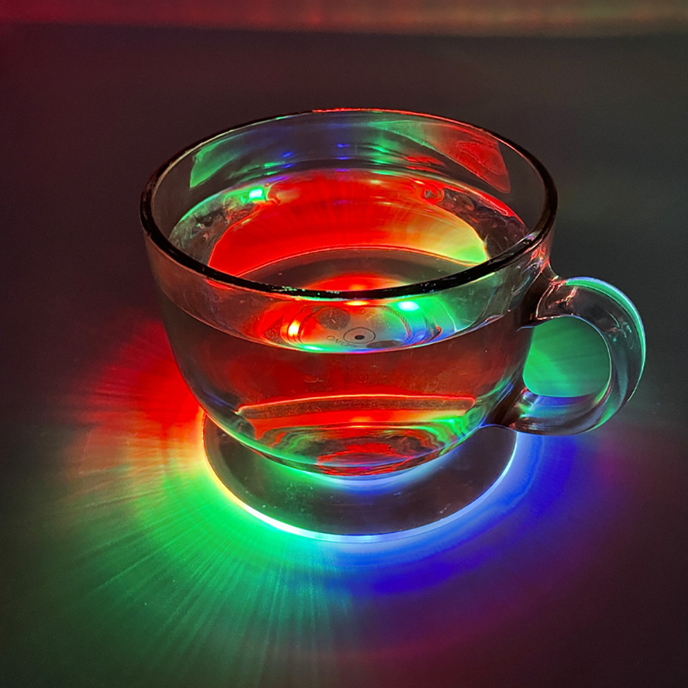 10cm LED Luminous Coaster Cup Mat 2