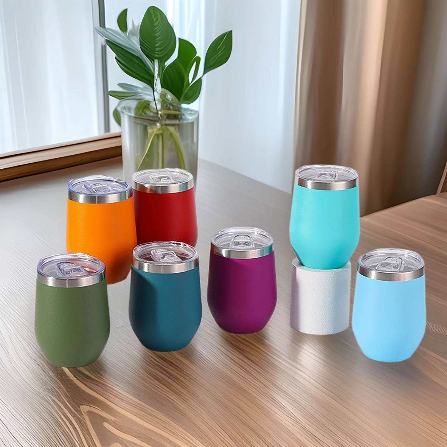 12oz U-shaped Stainless Steel Insulated Tumbler with Lid 14