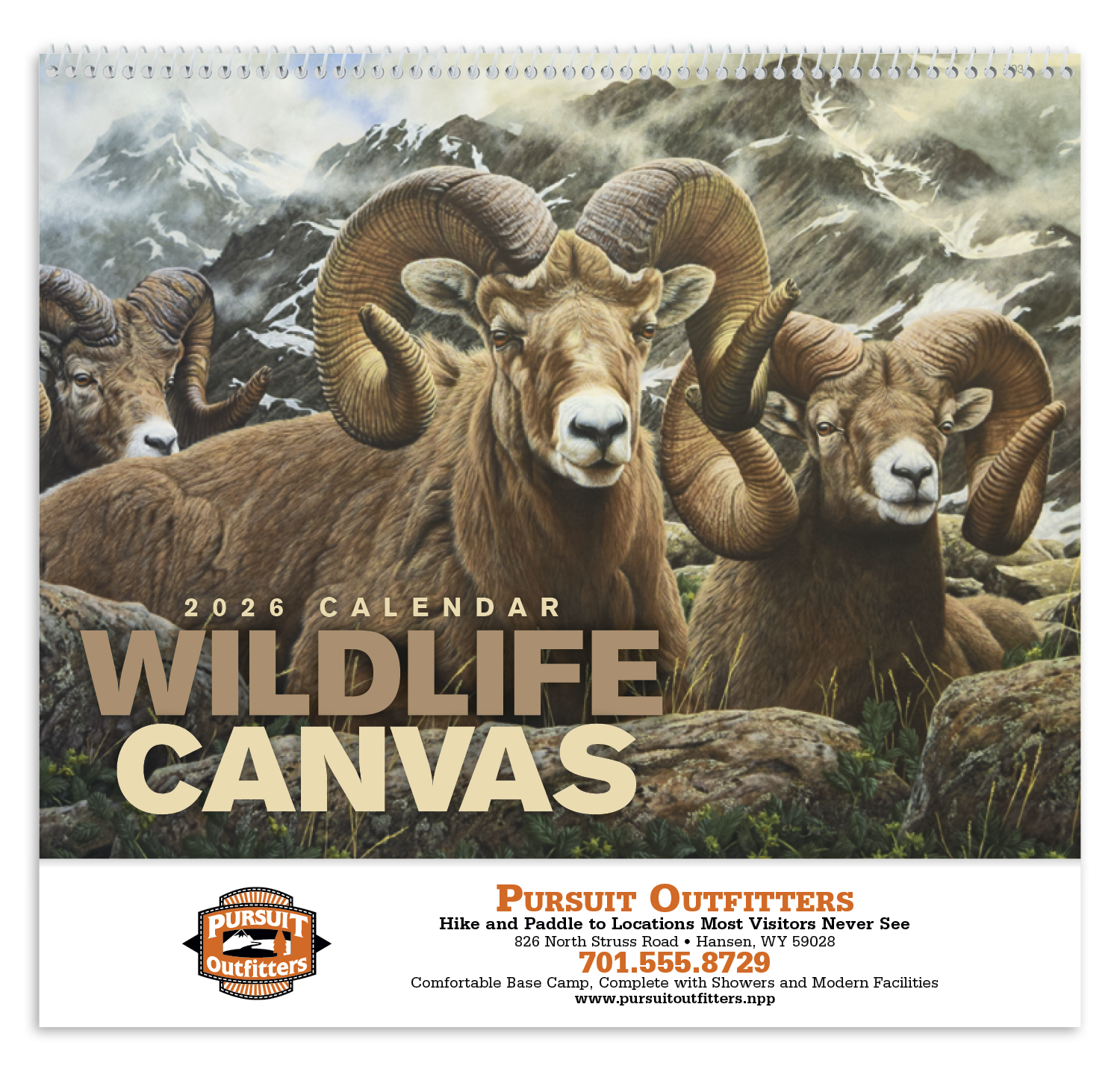 Good Value™ Wildlife Canvas - Spiral Calendar 46