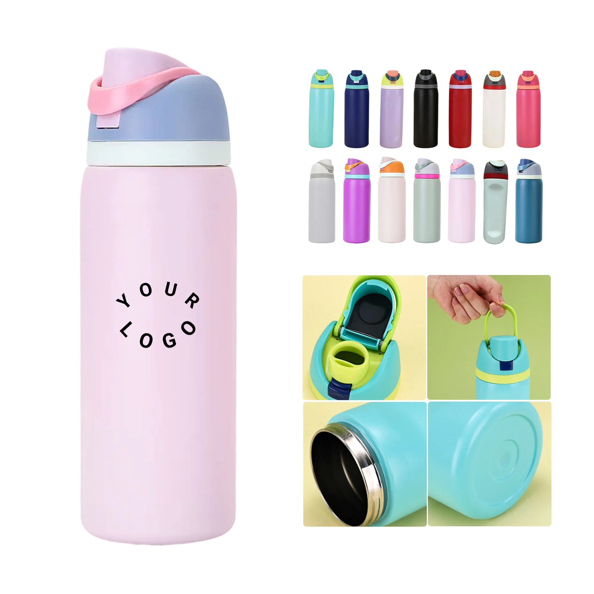 MOQ 50 Dual-Lid Stainless Steel Insulated Tumbler 16