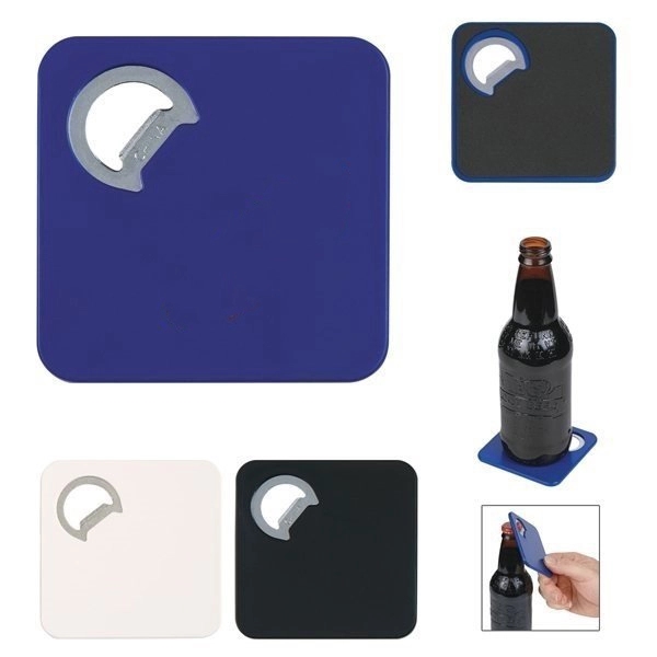 SQUARE COASTER WITH BOTTLE OPENER 3