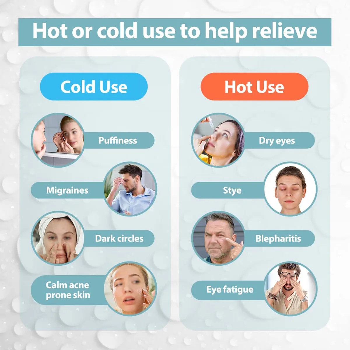 Custom Reusable Hot Cold Therapy Gel Ice Bag Eye Mask 7