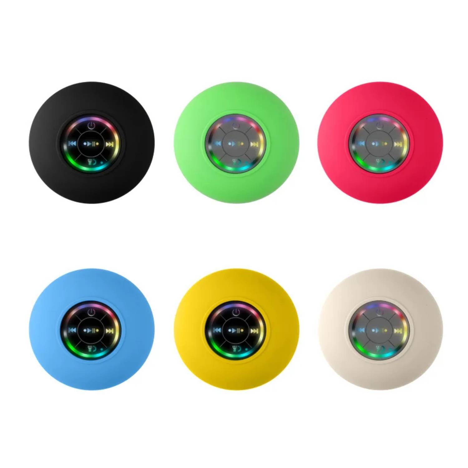 LED Light Waterproof Wireless Bluetooth Speaker with Suction Cup 10