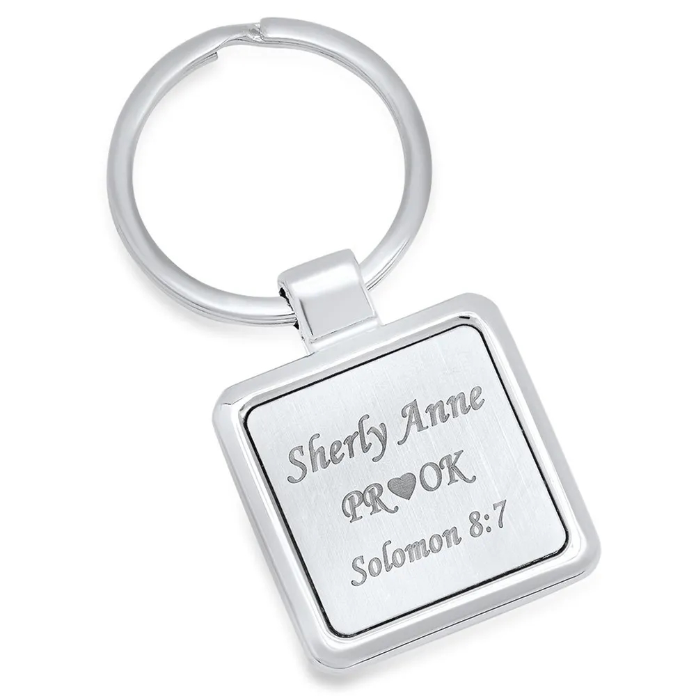 Square Metal Keychain 4