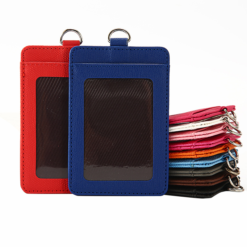 Multi Slot Leather Card Holder with Lanyard 2
