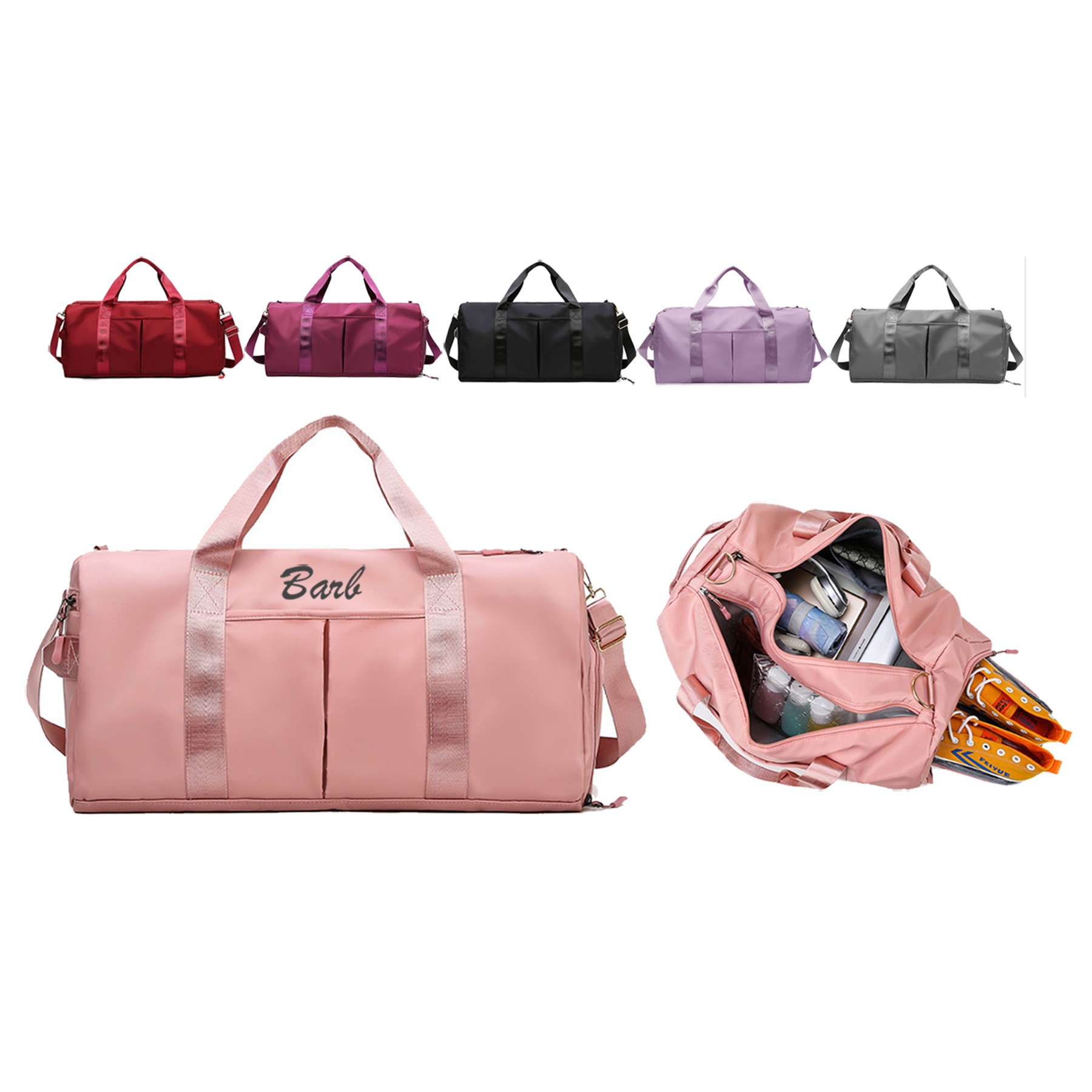 Waterproof Sports Gym Bag with Shoe Compartment 3