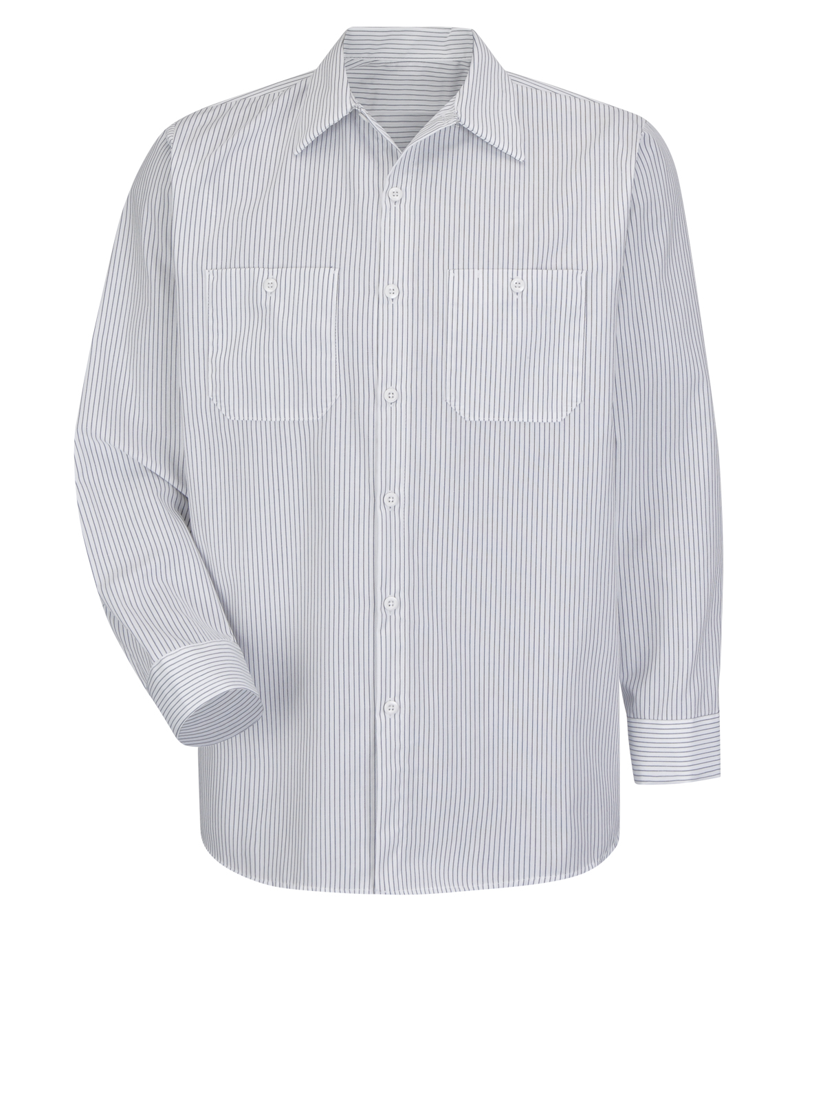 Red Kap Shirts -  Men's Long Sleeve Industrial Striped Work Shirt