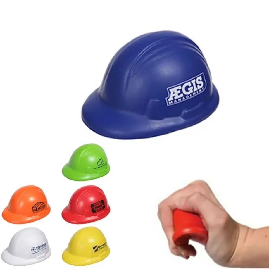 PU Safety Helmet Shaped Stress Reliever Ball 1