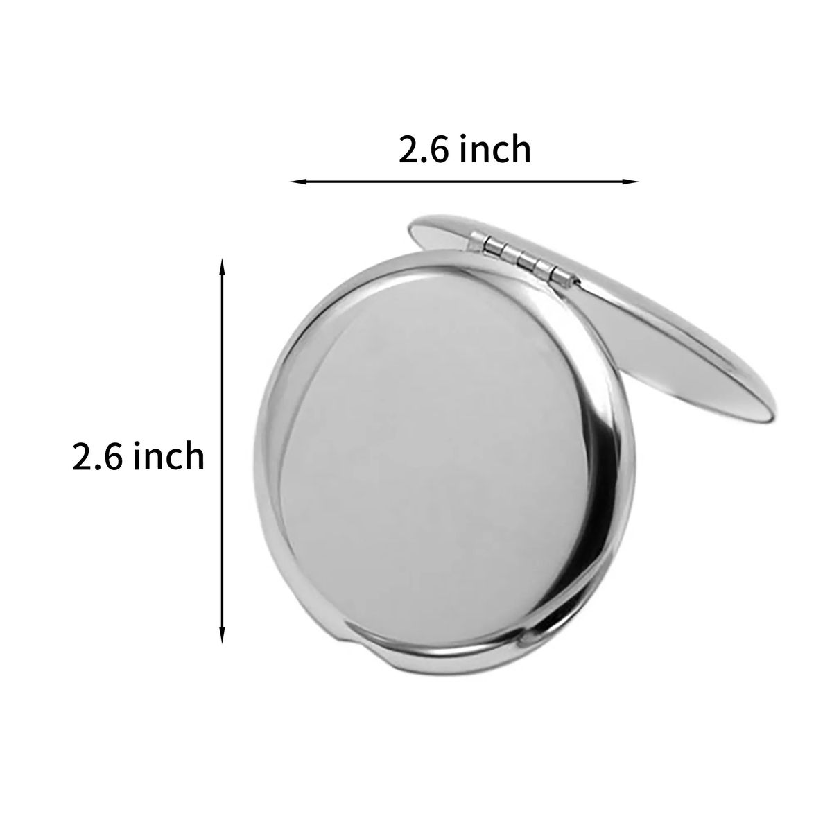 Compact Mirror Metal Folding Travel 2.6 Inch 3
