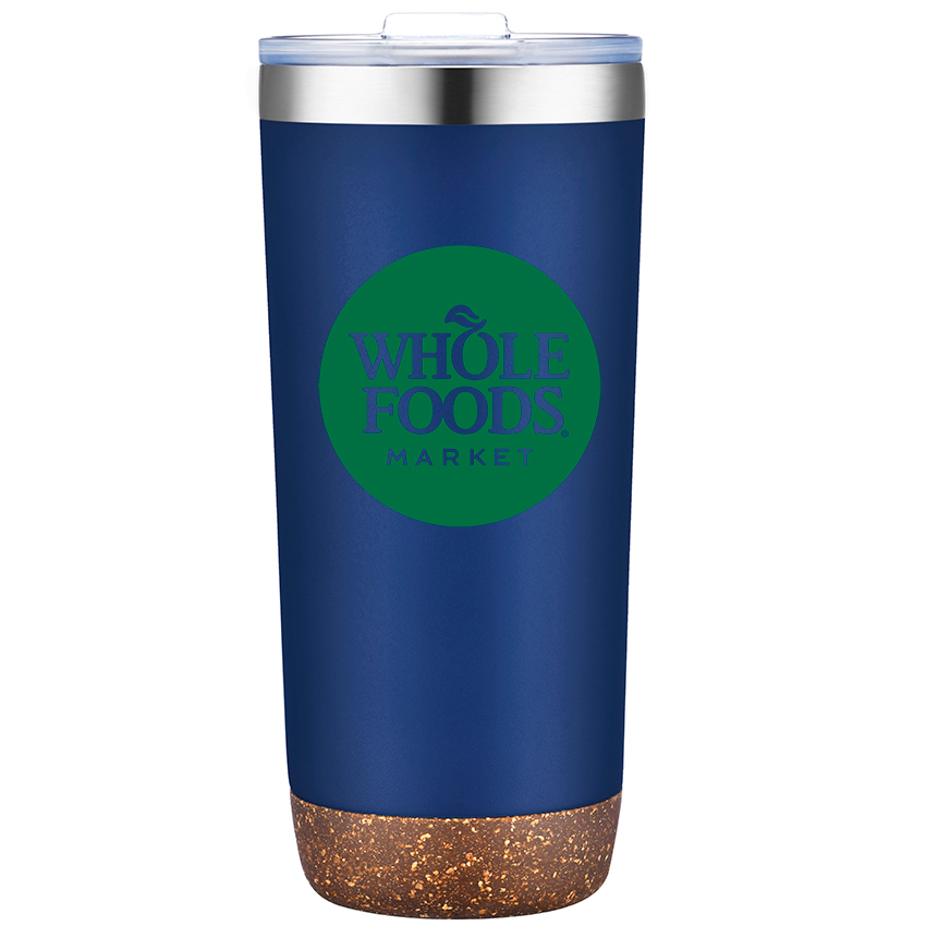 Oasis-V 22 Oz. Stainless Steel Travel Tumblers with Natural Cork Base (Double Walled) 1