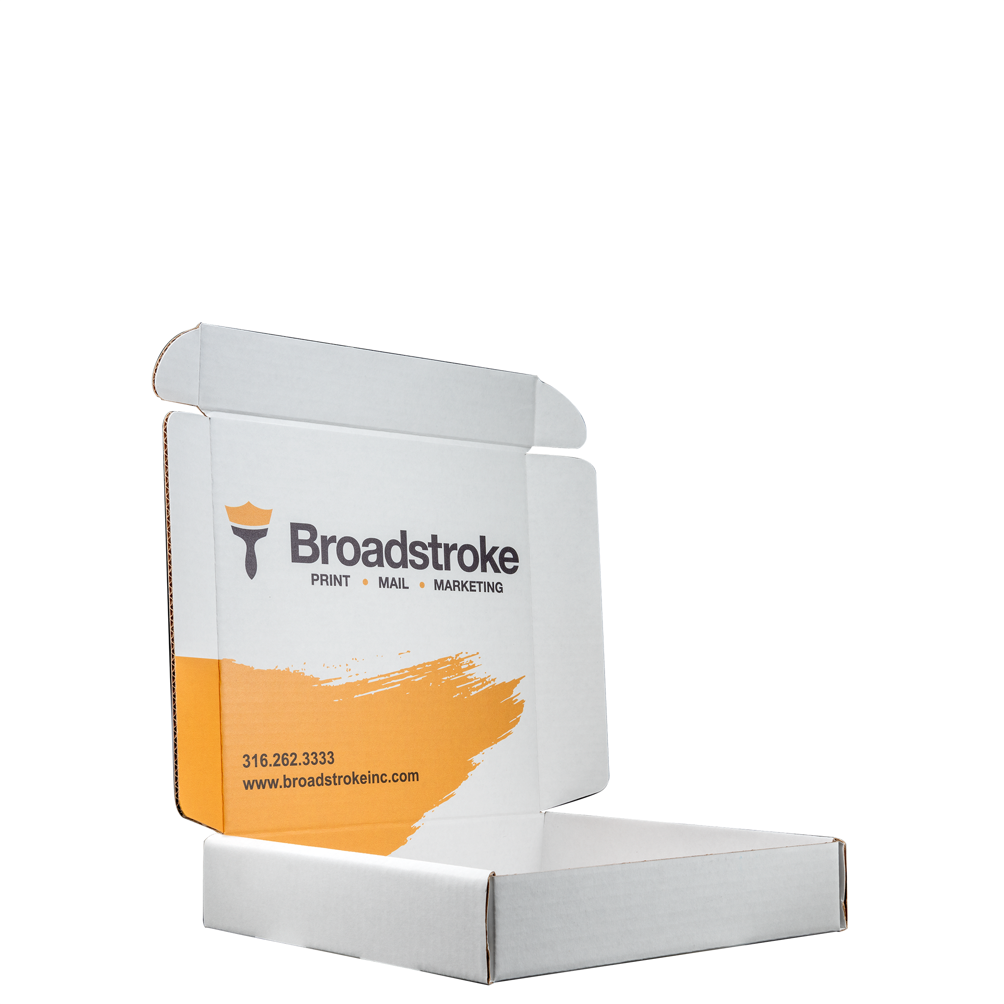 Mailing Box, B-Flute10" x 10" x 2" - White - C - 200 sq in 2