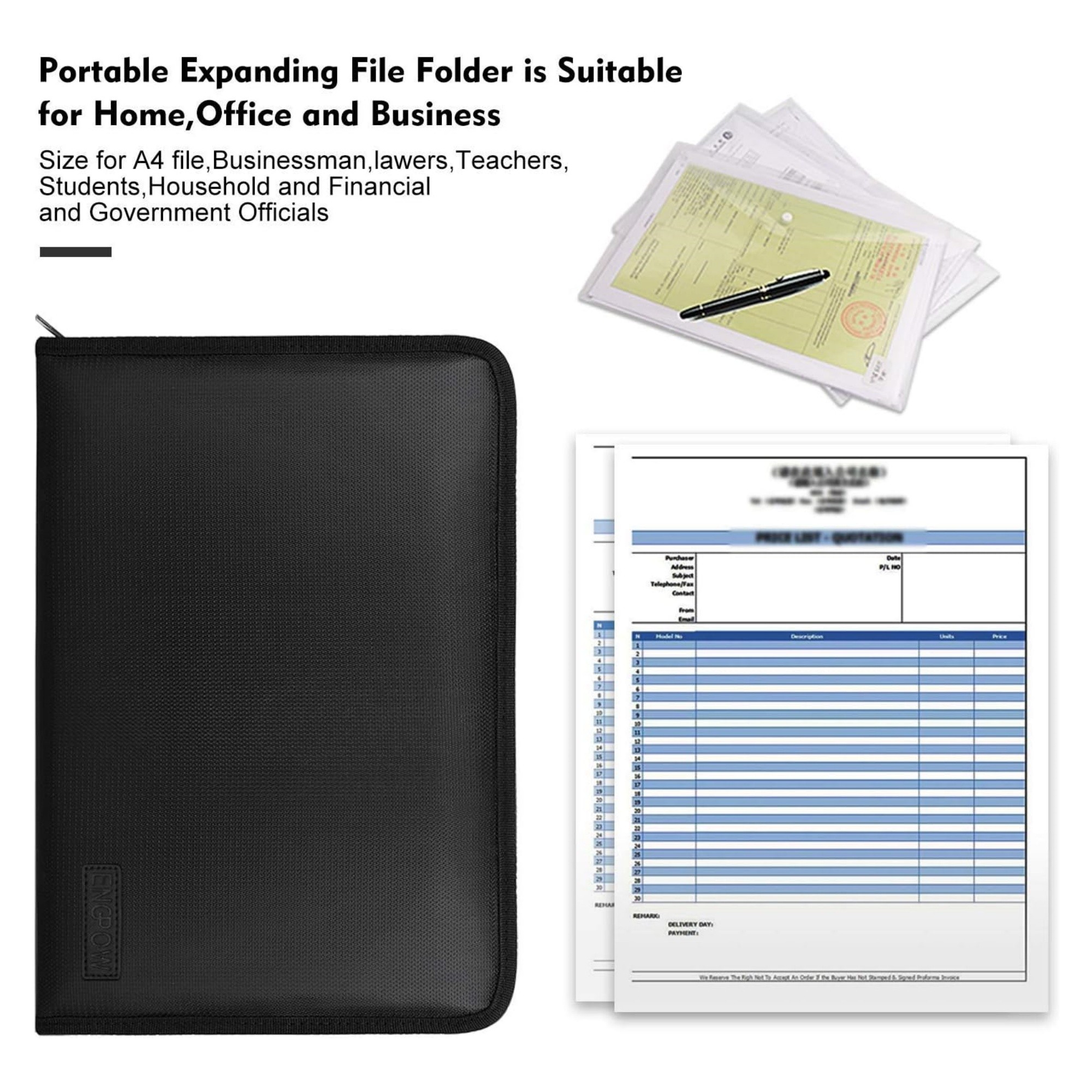 Fireproof Expanding File Folder With 13 Multicolored Pockets 6