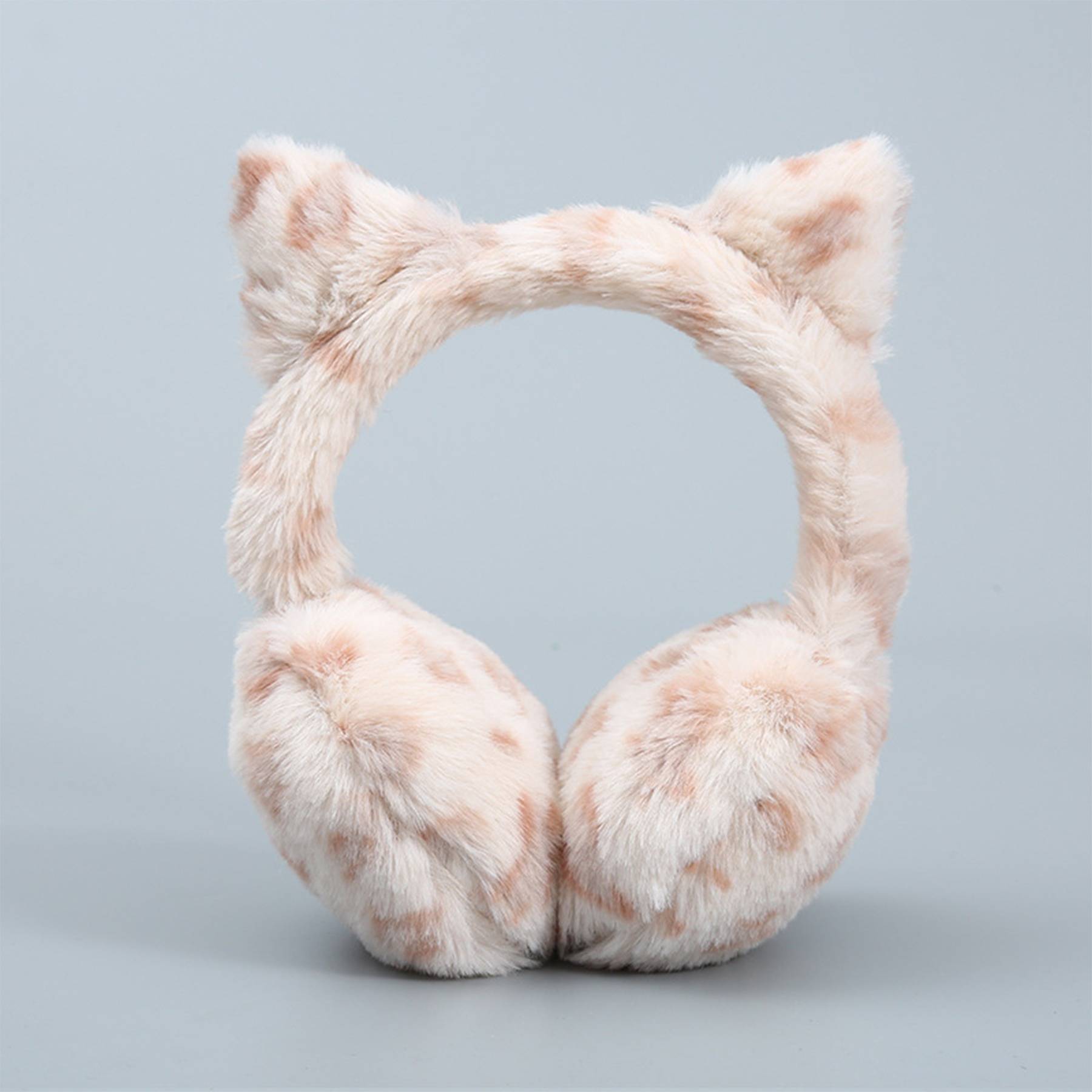 Winter Ear Warmer Cat Leopard Print Earmuff 3