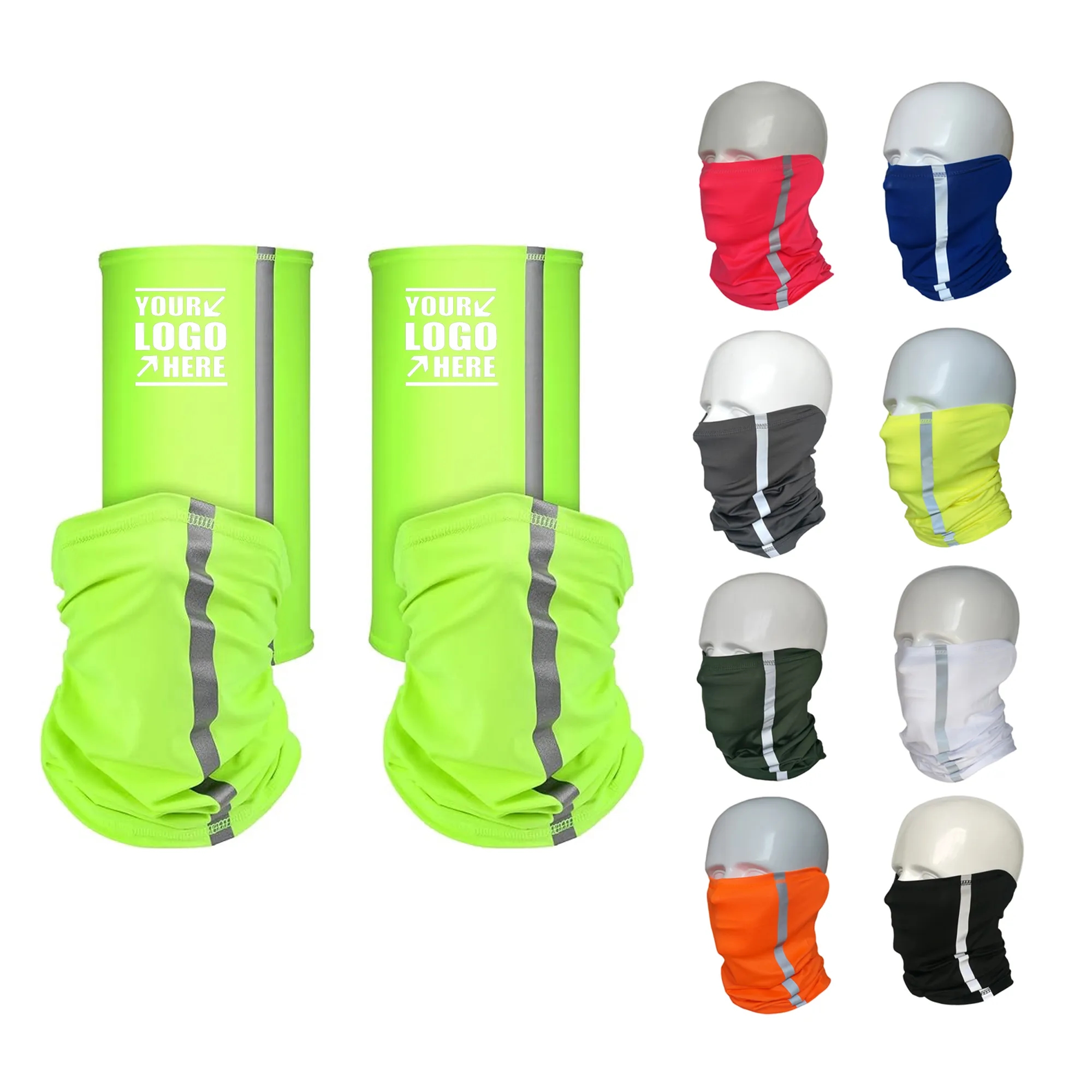 Reflective Neck Gaiter Visibility Neon Safety Bandana 3