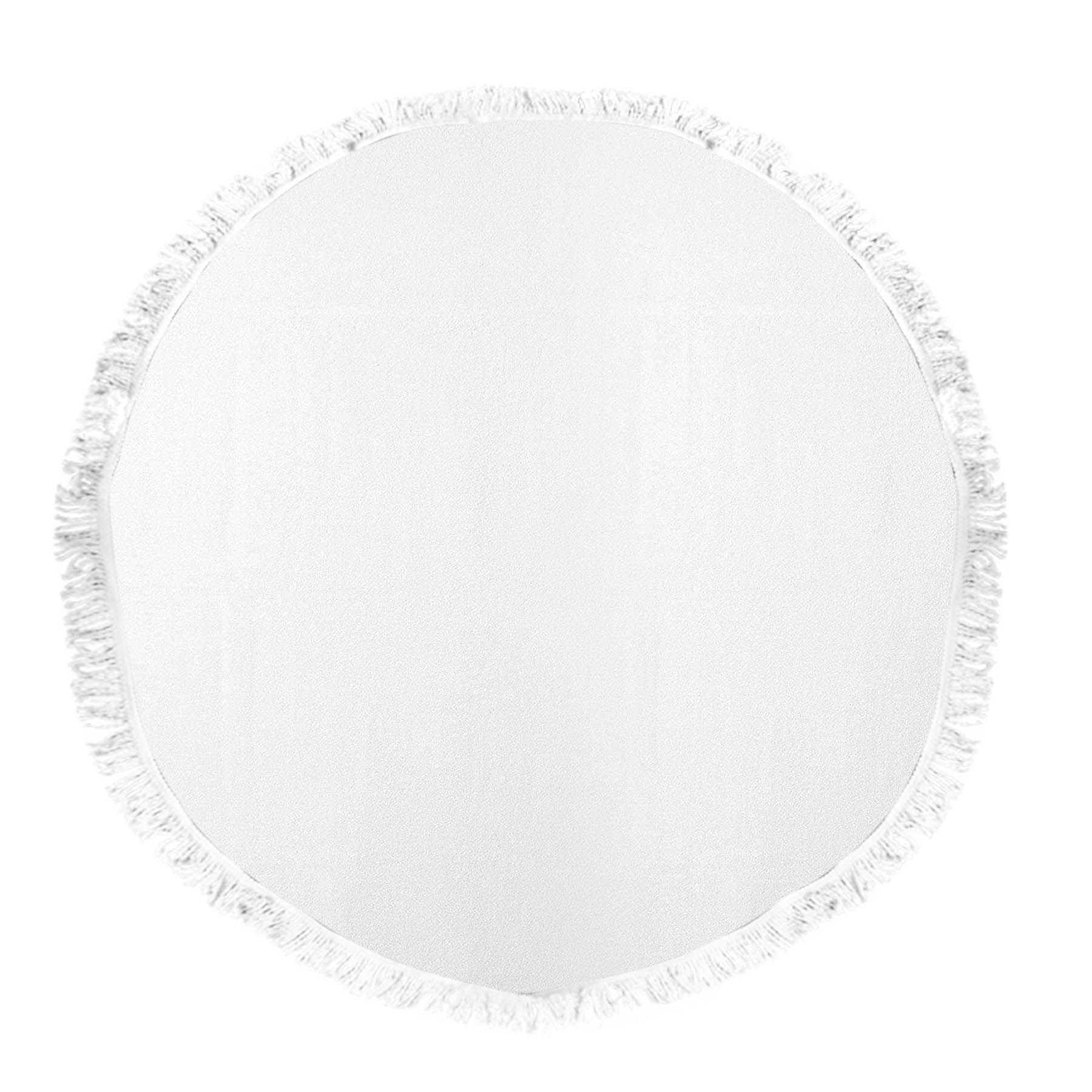 Free Shipping Full Color 250gsm Microfiber Round Towel w/Tassel - 59 dia. 7