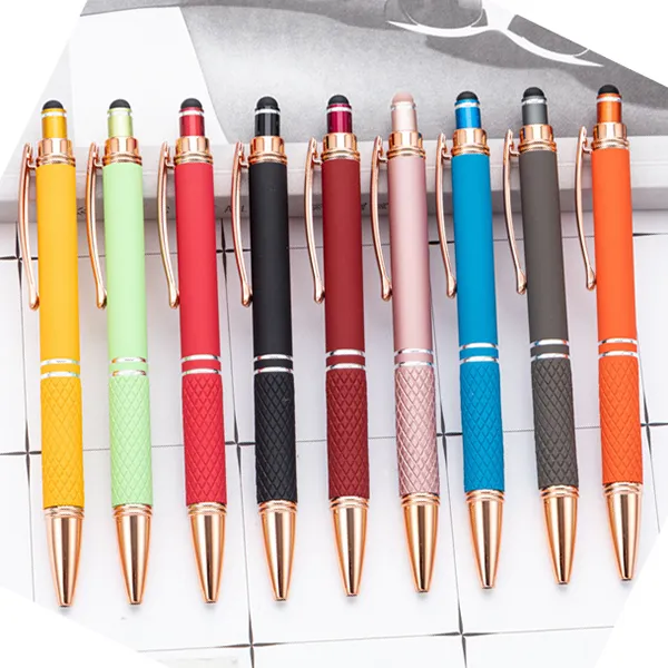 Metal Diamond Stylus Pen with Rose Gold Trim 5