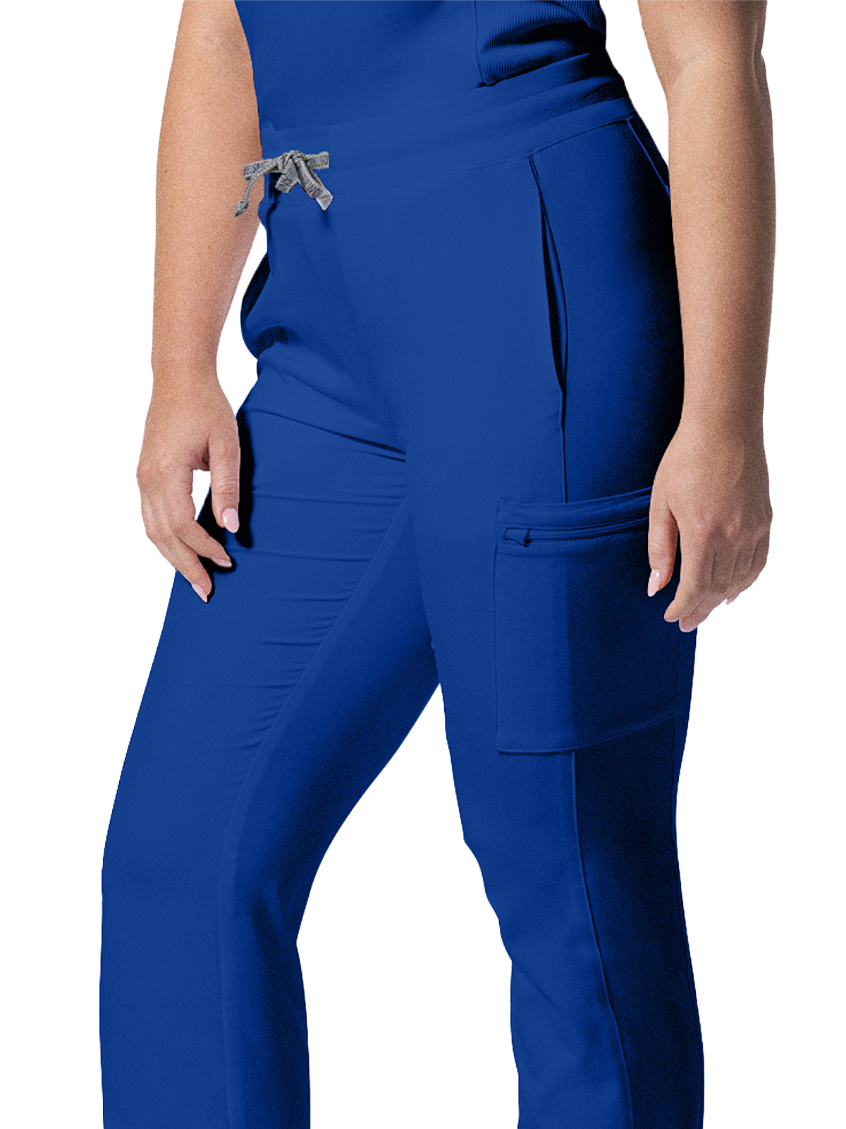 Landau - Forward - Women's Seven-Pocket Mid-Rise Rib-Knit Elastic Waist Cargo Pant 10