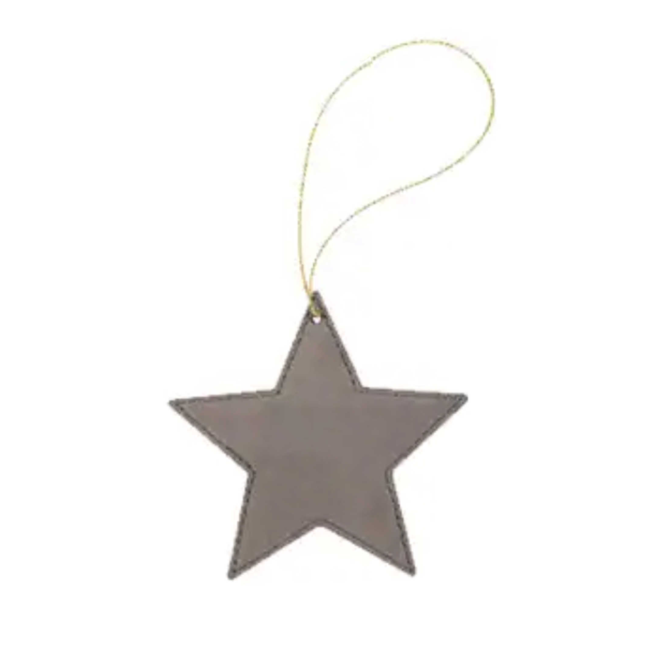 Leather Star Shaped Ornament with String 8