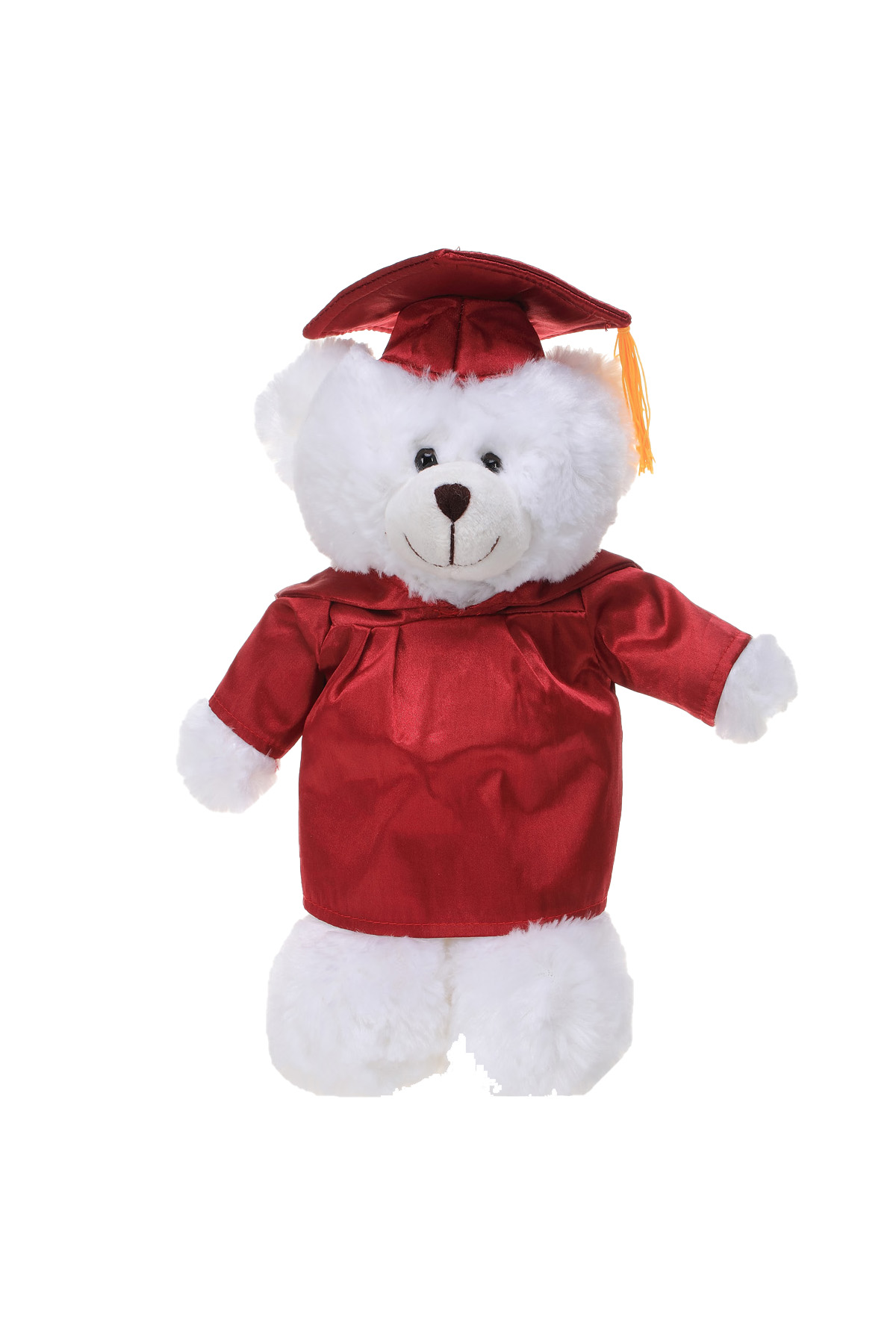 Soft Plush White Teddy Bear in Graduation Cap & Gown 3