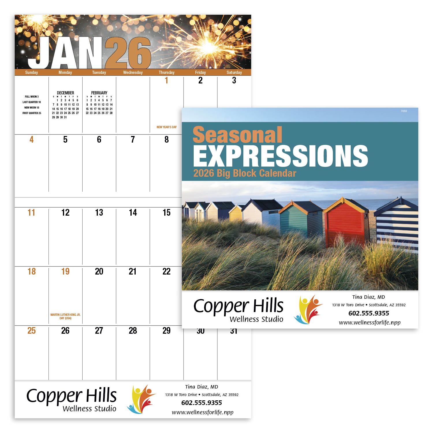 Good Value™ Seasonal Expressions Big Block - Stapled Calendar 13