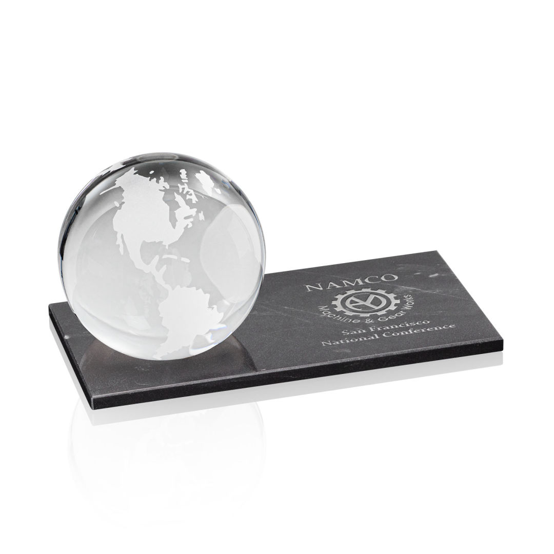 Globe Award on Rectangle Marble Base 8