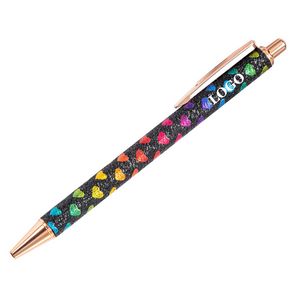 Metal Ballpoint Pen With Heart Pattern 6
