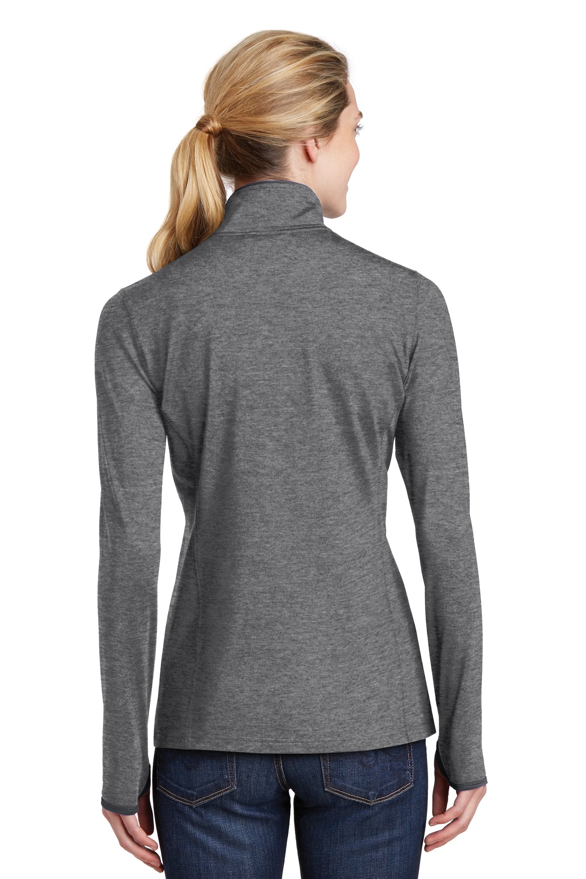 Sport-Tek Women's Sport-Wick Stretch Contrast Full-Zip Jacket. LST853 47