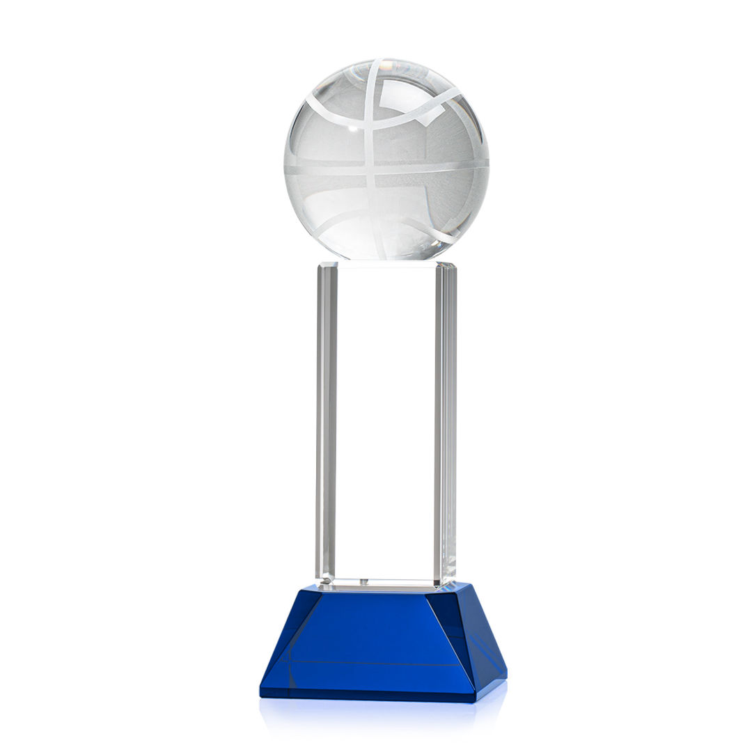 Basketball Award on Stowe Base - Blue 3