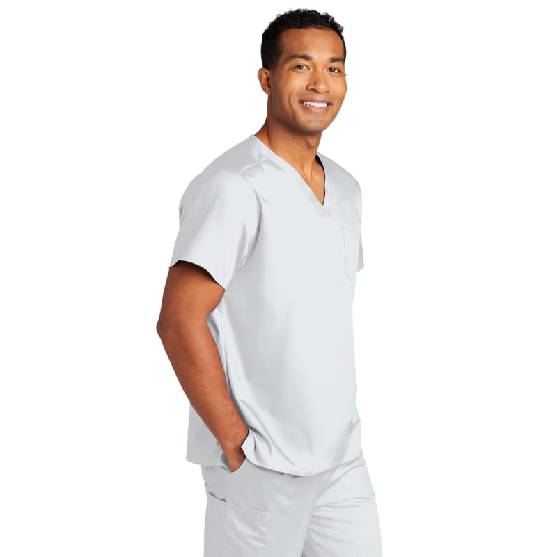 WonderWink Unisex WorkFlex Chest Pocket V-Neck Top 3