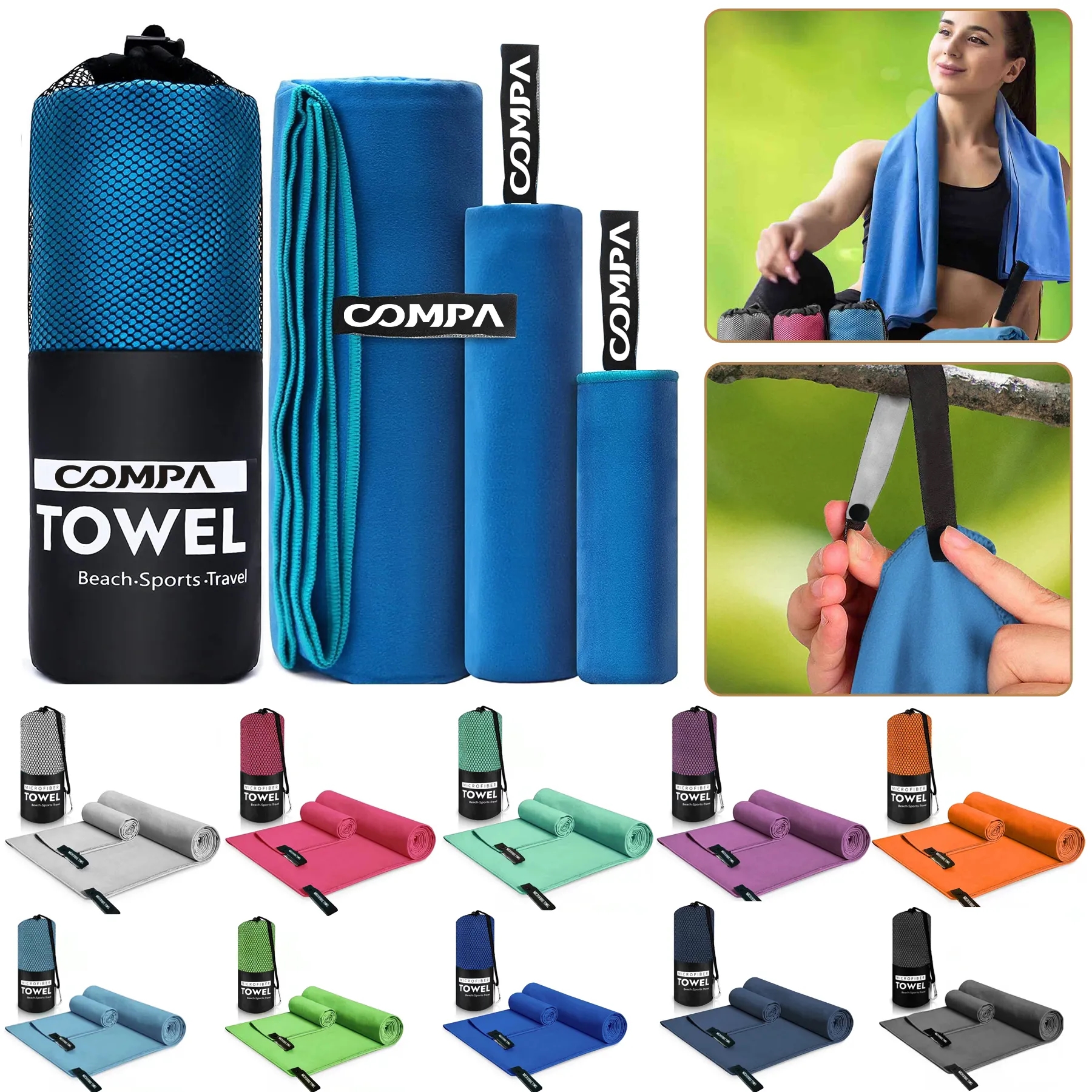 Microfiber towel for sports beach swimming Yoga fitness 1