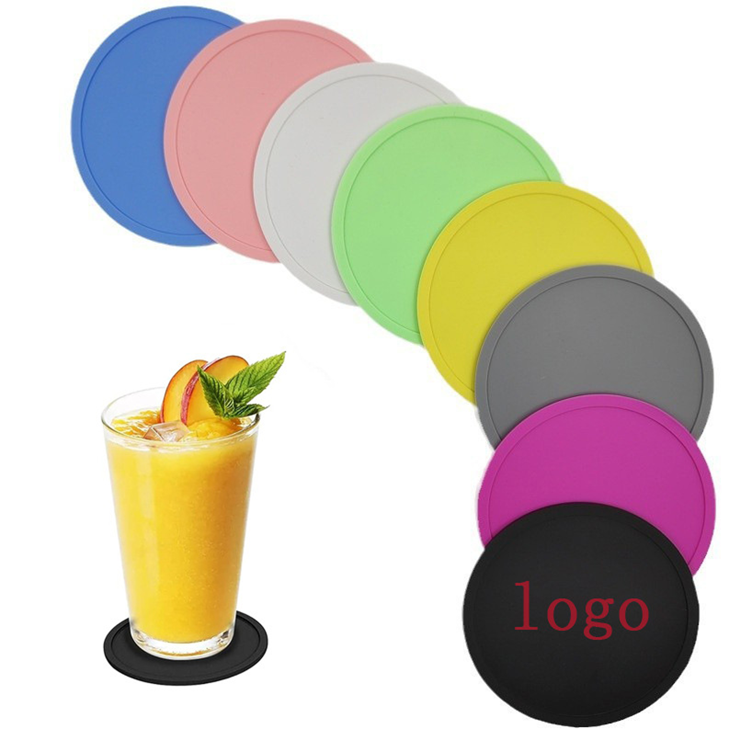 Round Silicone Coasters 2