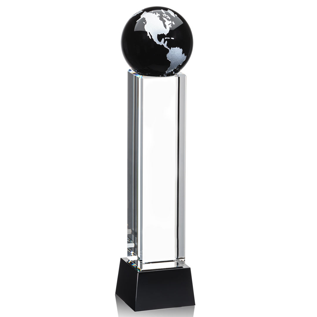 Luz Globe Award on Base - Black/Silver 10