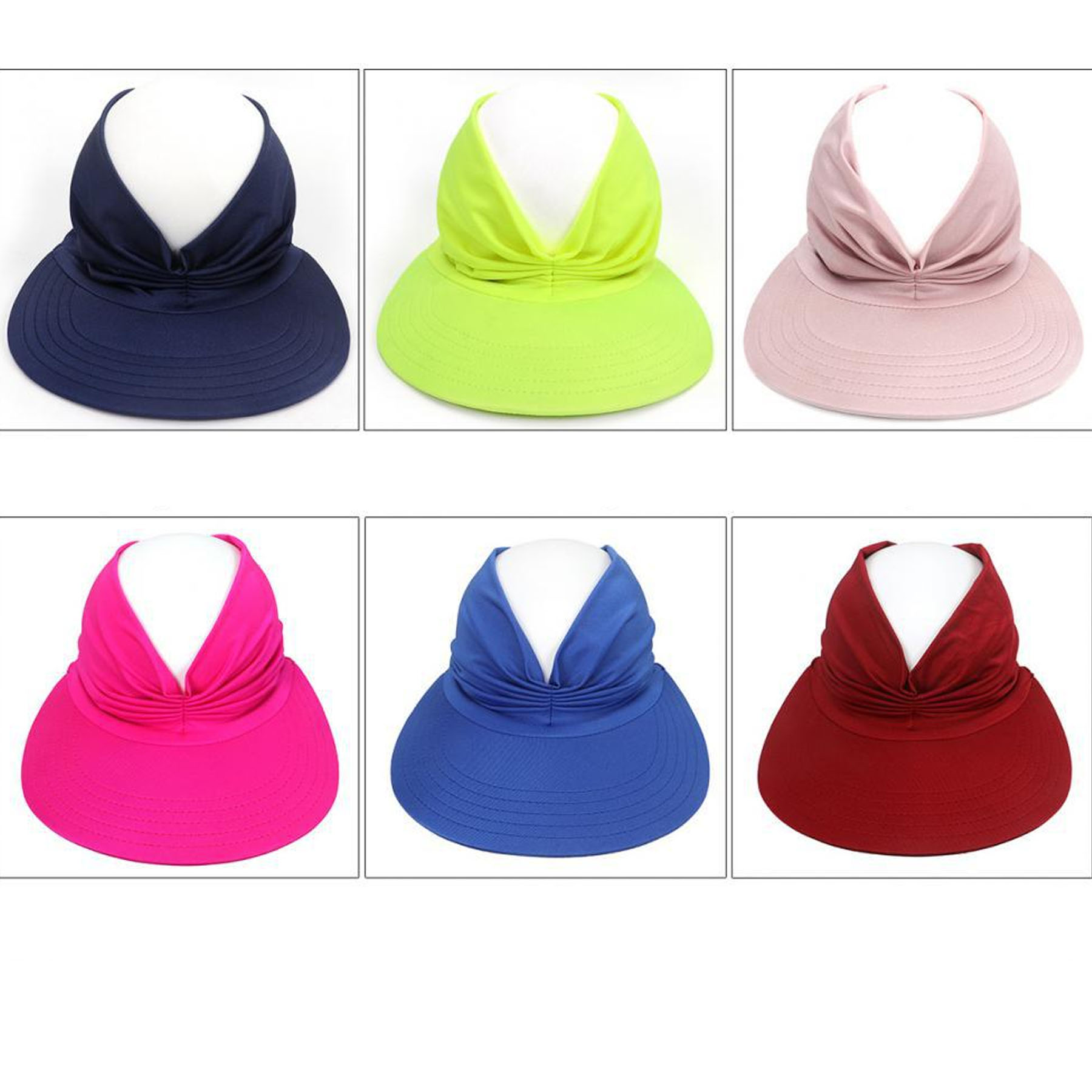 Foldable Women Summer Elastic Visor 1