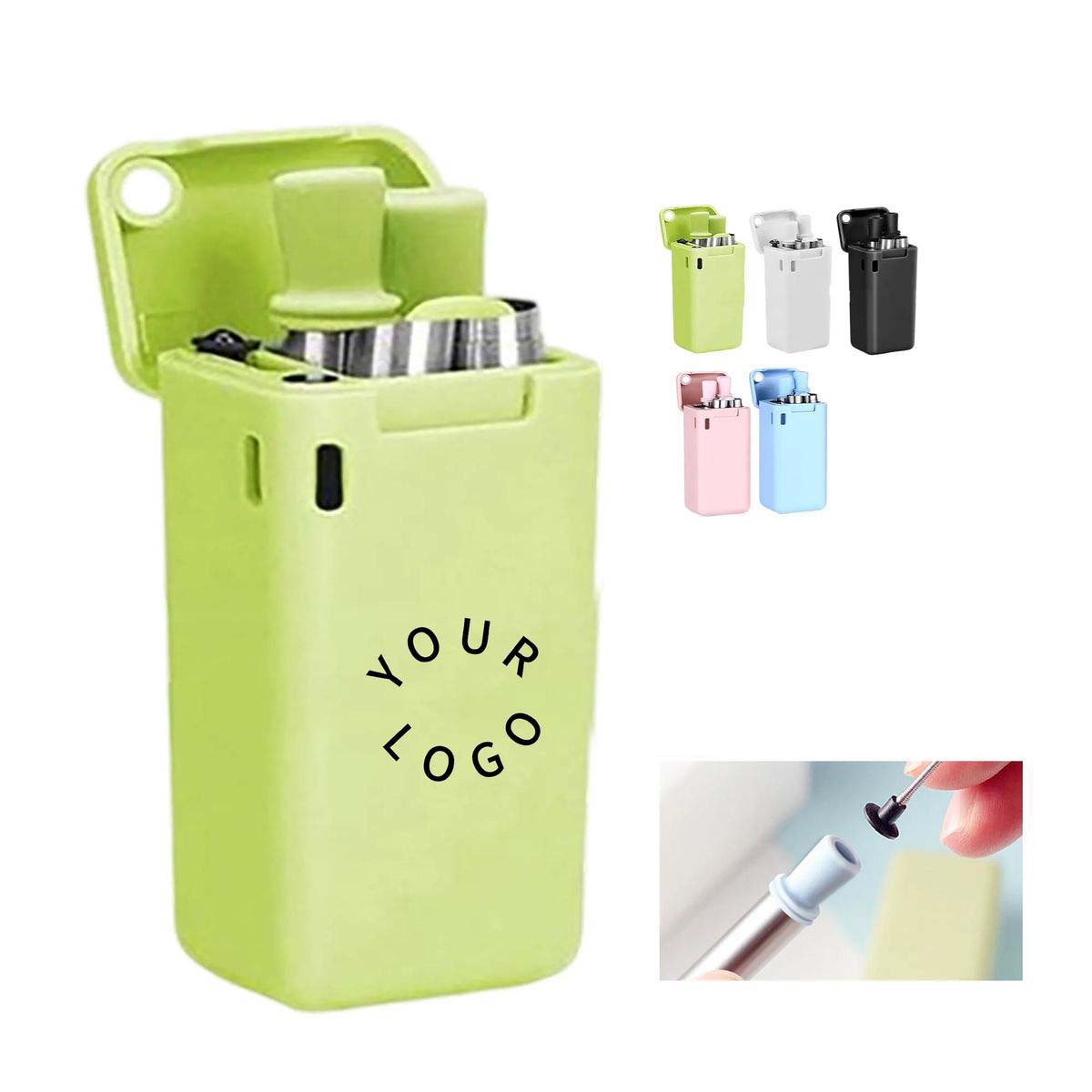 Portable Metal Straw Kit for Drinks at Home or Travel 6