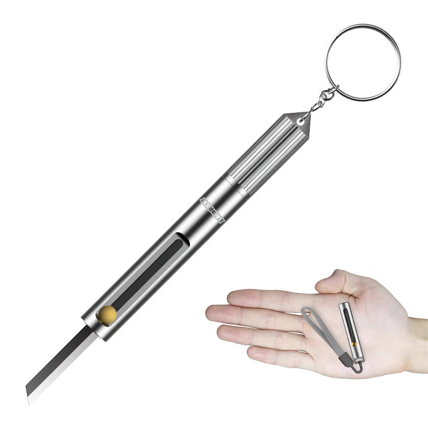 Retractable knife keychain 10